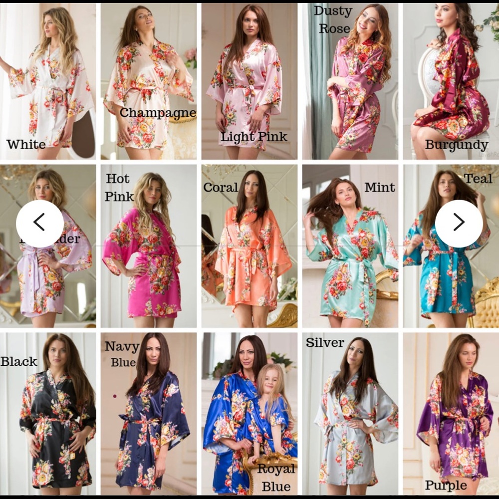 Bridesmaid floral robe